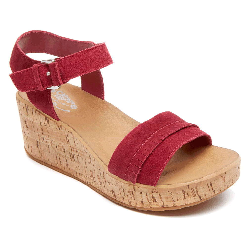 Rockport Womens Weekend Casuals Lanea Quarter-Strap - Sandals Red - BWN397104